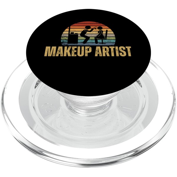 Make-up Vintage Retro 70er Jahre Design Lustig Make-up Artist PopSockets