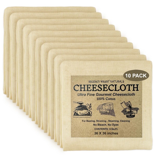 Regency Wraps 100% Cotton Ultra Fine Natural Cheese Cloth, 90