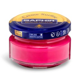 SAPHIR Creme Surfine Pommadier Shoe Polish - Beeswax Cream for Leather Products - Fuschia