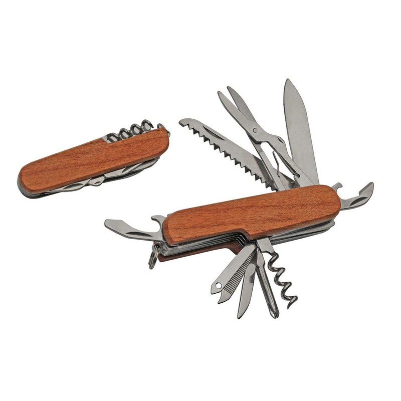 SZCO 3.5" Wood Handle 13 Multifunctional Knife