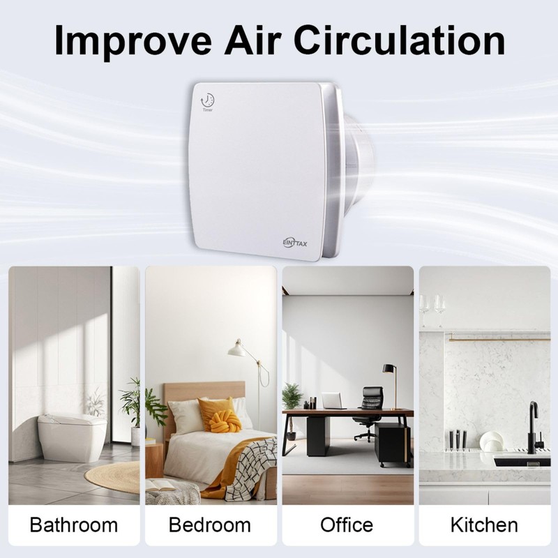 4 Inch Exhaust Fan, 56CFM Wall Mount Bathroom Exhaust Fan
