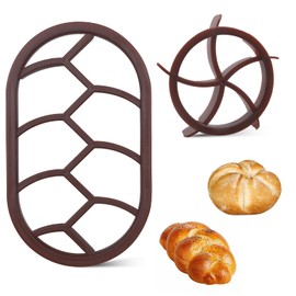 ZWLIYCHN Kaiser Bread Roll Mold 2Pcs Kaiser Roll Stamp Bread Dough Press Mold Set Bread Press Stamp Baking Stamp for Bread Bread Hand Maker Mold for Baking