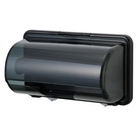 Inomata-k 0342 Kitchen Paper Holder, Clear Black, Width 11.7 x Depth 5.5 x Height 7.0 inches (29.7 x 13.9 x 17.8 cm), Plus Smart (Made in Japan)