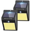 2-Pack Outdoor Solar Motion Lights - 3 Modes/100 LED Wireless,