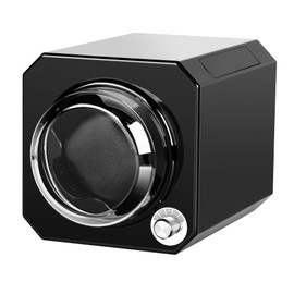 TRIPLE TREE Single Watch Winder for Automatic Watches, Watch Winder in Black Shell with High-Gloss Lacquer, Stackable, Upgraded Soft Adjustable Pillows, Japanese Quiet Motor