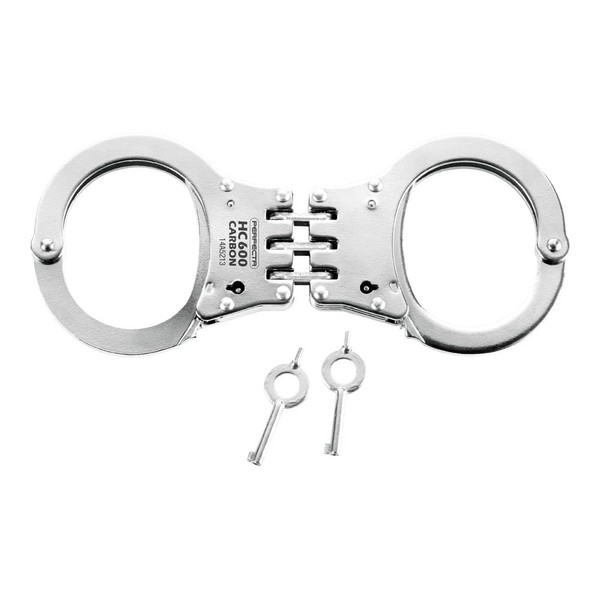 Perfecta HC 600 Handcuffs Carbon Steel Nickel-Plated Profi Line Extreme Silver, One Size