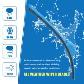 CJPPPZIW Windshield Wipers-15 Inch+15 Inch Replacement for 2008 2009 2010 2011 2012 2013 2014 2015 2016 2017 Jeep Wrangler Wiper Blades for My Car,Quality Front Blue Windshield Wiper Blades(Set of 2)