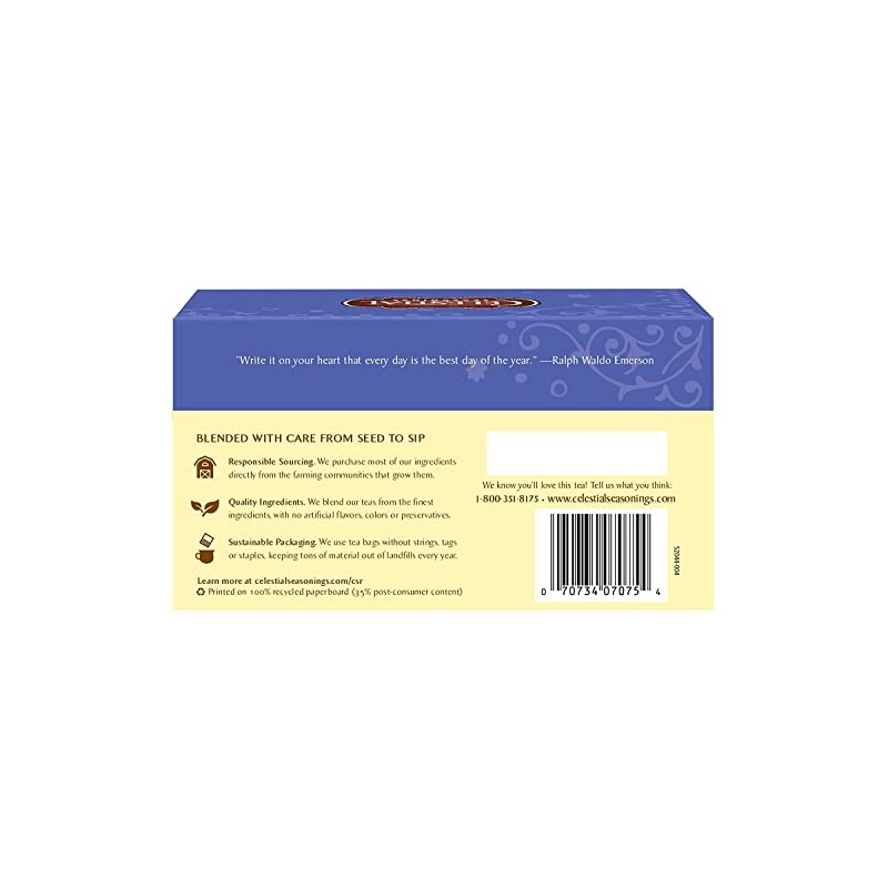 Celestial Seasonings Herb Tea True Blueberry 20 Bag (Pack of