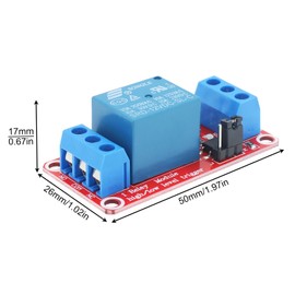 DiGiYes 6Pcs Relay Module DC 12V 1 Channel Relay Module with Optocoupler Isolation Fit for Arduino/Raspberry Pi, High or Low Level Trigger (5V-6pcs)