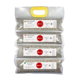 Roastika - Unroasted Coffee Bean - 4lb (pack of 4) - Sampler Pack - FANCY BUNDLE (ETHIOPIA YIRGACHEFFE/INDONESIA SUMATRA/KENYA PLUS AA/TANZANIA PEABERRY KILIMANJARO) Green Coffee Bean
