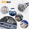 STARELO 5PCS 12mm Latching LED Push Button Switch Mini Round