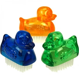 Global 64080 Nail Brush, Acrylic Hand Brush for Children, Duck 52 mm, Orange