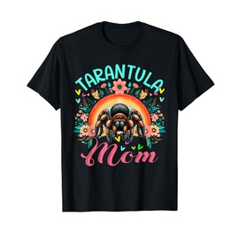 Tarantula Mom Costume Animal Lover Flowers Colorful Rainbow T-Shirt