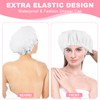 Terry Lined Shower Caps for Women Reusable, Double Layer Large