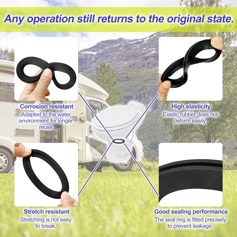 RV Toilet Seal, Flush Ball Seal Replacement for Dometic 300,