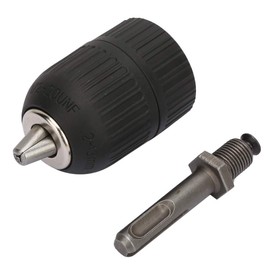 SDS Keyless Drill Chuck, 2.0-13mm 1/2-20UNF Professional Heavy Duty Keyless Drill Chuck Quick Release Adapter with 1/2-20UNF SDS Round Shank Adapter