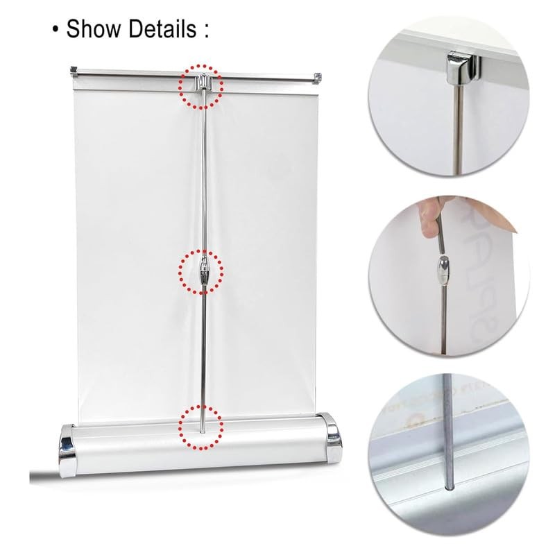 ZORUMOI Mini Retractable Banner Stand Table Stand Only -Top Display