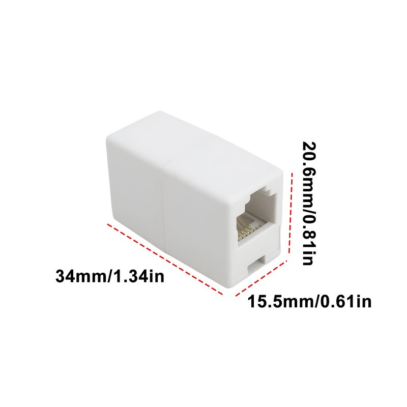 VGOL 4Pcs RJ11 6P4C Coupler Female to Female Adapter for