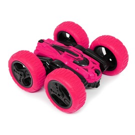 CMJ RC Cars 360 Spin Attack Stunt RC Car Electric Race Stunt Car,Double Sided 360° Rolling Rotation RC 4WD High Speed Off Road for boy Toys (Pink)