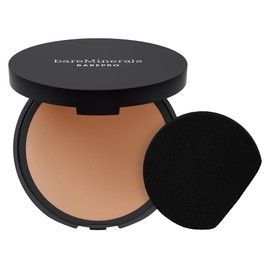 bareMinerals Barepro 24HR Skin-Perfecting Powder Foundation, Matte Pressed Powder Foundation Full Coverage with Plant-Based Squalene, Oil Control, Vegan - Medium Deep 40 Cool