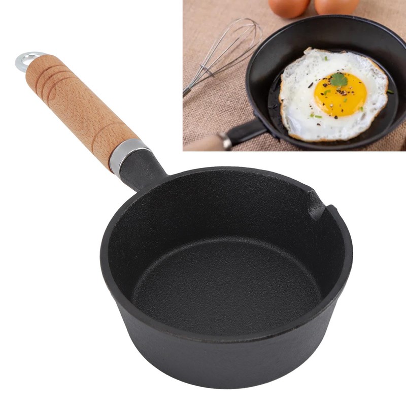 Mini Cast Iron Skillet, Pre Seasoned Egg Frying Pan with