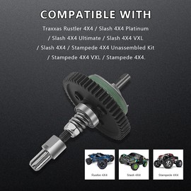 AIYIHOBBY Metal Steel 6878 - Juego de engranajes diferenciales completos y piñones 32P 15T/17T/19T para Traxxas Slash 4X4 / Stampede 4X4 / Rustle 4X4 Reemplaza 6878