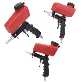 90PSI SandBlaster Gun Kit, Hand-Held Gravity Sand Blaster Gun for Removing Paint, Stains, Rust, Dirt on Surfaces, Pneumatic Sand Blasting Gun with 2