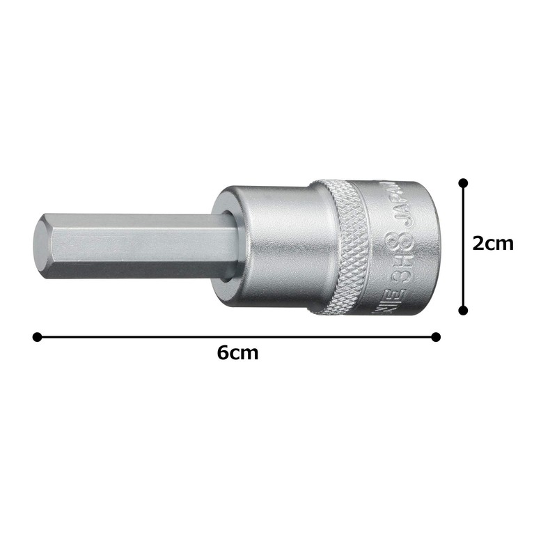Tone Hexagon Socket HP3H-08 Drive Angle 0.3 inch (9.5 mm)