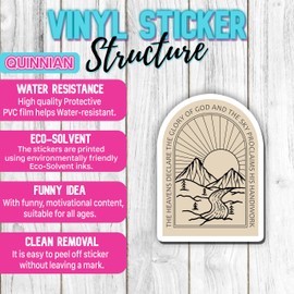 Set 3Pcs The Heavens Declare The Glory of G*d Sticker Natural Christian Bible Religious Scripture Bookish Kindle Hard Hat Waterproof Die-Cut Vinyl Sticker for Dad Mom (3 Inches)