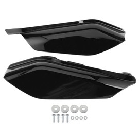 2Pcs Air Deflector Trim Heat Shield Motorcycle MidFrame Trim Fit For Touring and Trike Models 20092018.(Gloss Black )