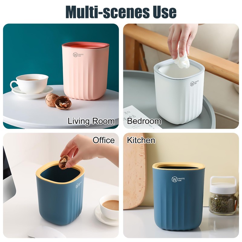 QLFJ-FurDec 3 pieces mini trash bin, table rubbish bin, small