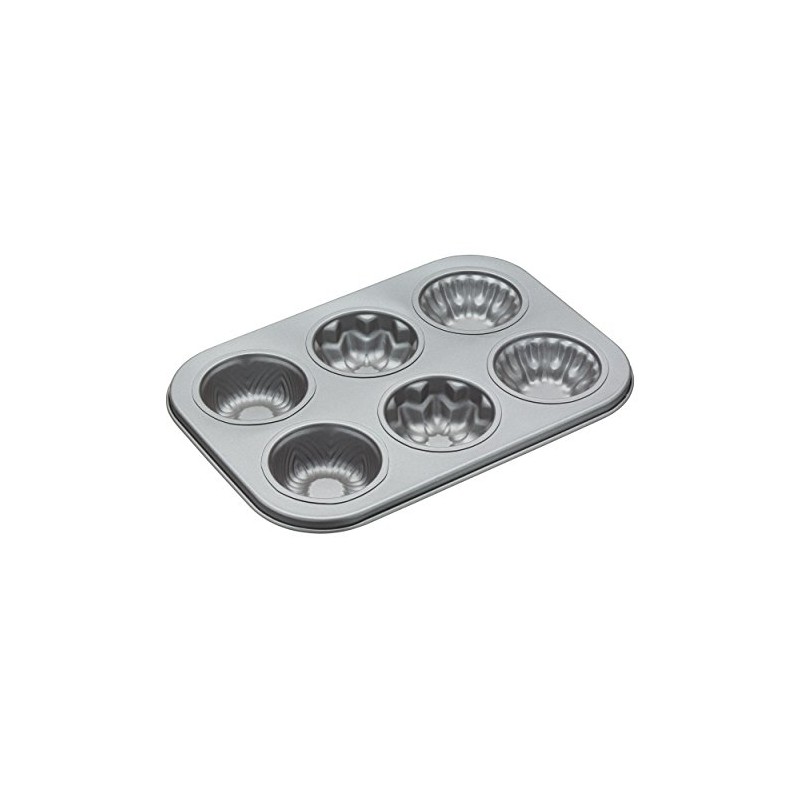KitchenCraft Non-Stick Six Cup Flower Baking Pan, 26 x 18cm