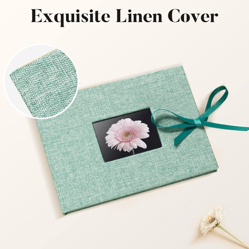 Small Photo Album 4x6, Fabmaker Picture Album Holds 24 Horizontal