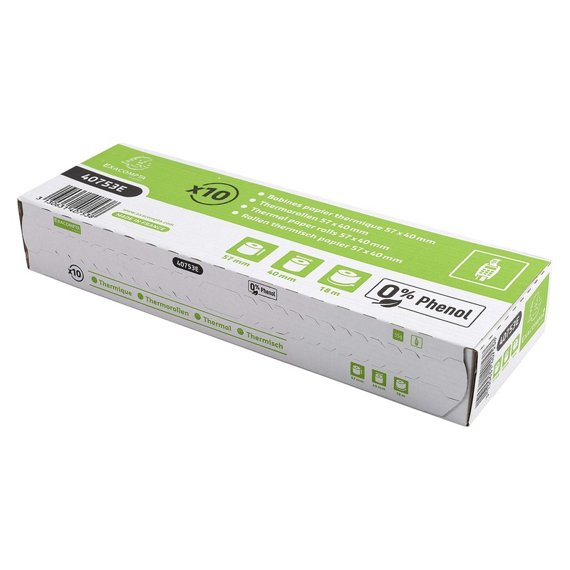 Exacompta Therm Roll 55g 1ply 57x40x12 - Pack of 10