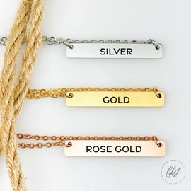 Nana Necklace Gift Idea Christmas Birthday Gift For Nana Mothers Day Gift For Your Special Nana Necklace FBA-FAMILY-BAR-NECK (Gold, Nana)