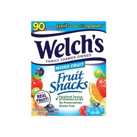 Welch's Mixed Fruit Fruit Snack Gluten Free Made With Real Fruit 90 Count 4.5 Lb