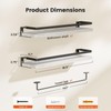 AMADA HOMEFURNISHING Bathroom Shelves with Towel Bar, Floating Shelves, Wall