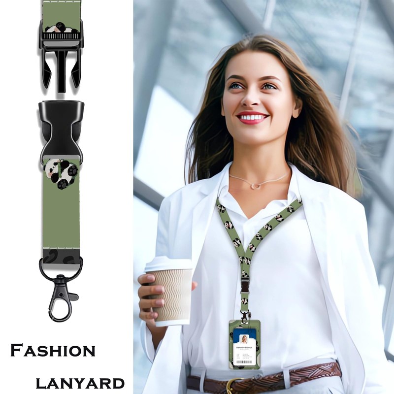 CosyCheer Heavy Duty ID Badge Holder with Lanyard, Retractable Badge