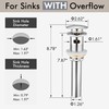 KES Bathroom Sink Drain with Overflow Vessel Vanity Sink Pop