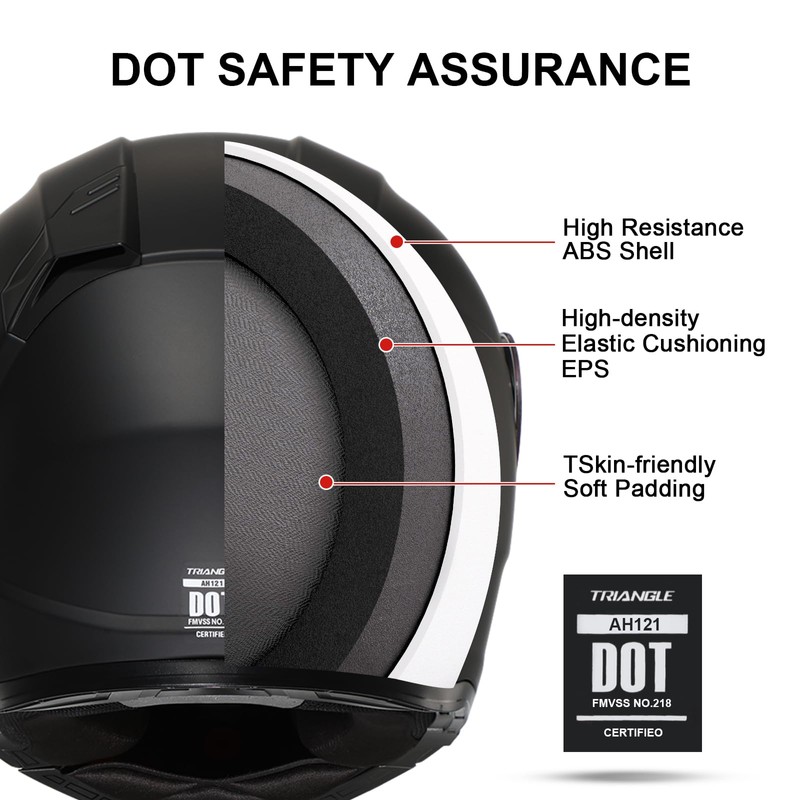 TRIANGLE Modular Motorcycle Helmets for Men Flip Up Full Face