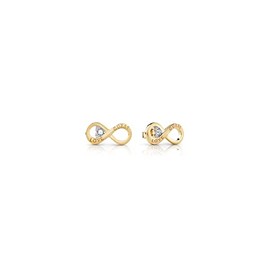 Guess 32023455 Women's Stud Earrings Stainless Steel Zirconia One Size Gold, Stainless Steel