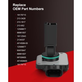 GDSMOTU Mass Air Flow Sensor Meter 213-3428 - W/O-Ring & Bolts - OHV 6Cyl 3.8L - Compatible for 1999-2005 Lesabre 3.8L 1999-2002 Camaro 3.8L Mass Air Flow MAF Sensor, Replace for#213-3428 19179715