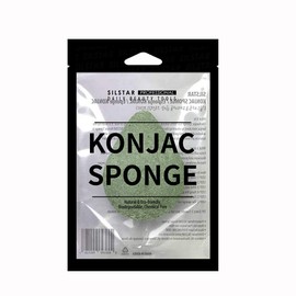 SILSTAR PROFESSIONAL Konjac Facial Sponge Tear Drop Pure Aloe Green 208 - Our Konjac Sponge offers an amazing cleansing and shaving experience.