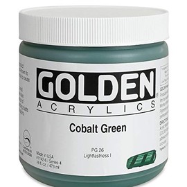 Golden Heavy Body Acrylic - Cobalt Green 16oz jar