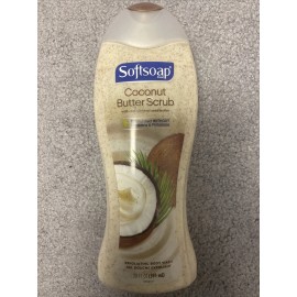 Softsoap 4 Pack - Softsoap Exfoliating Body Wash Scrub, Coconut Butter Scrub - 20 oz Each