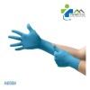 Guantes descartables antideslizantes Ambiderm, azul talle CH de Nitrilo Soft