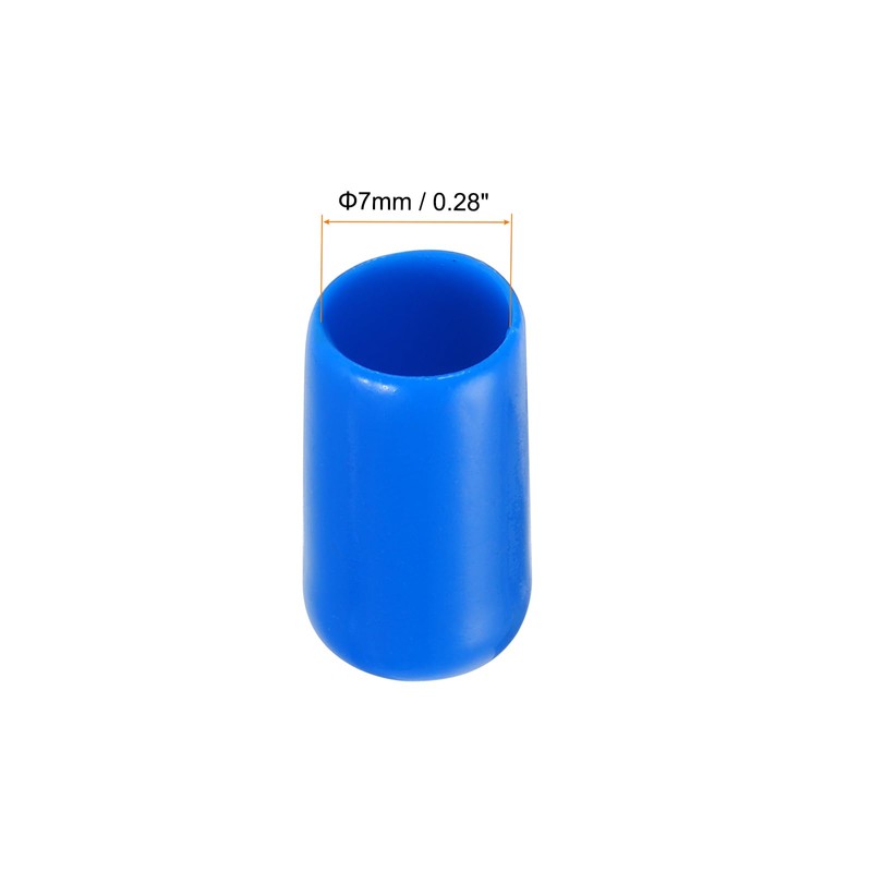 Rebower 50 Pack Screw Thread Protector Cover Rubber End Caps,