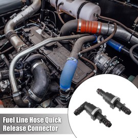 X AUTOHAUX 2 Set 5/8" 15.82mm SAE to 35/64" 14mm Nylon Fuel Line Hose Quick Release Connector Disconnect Hose Straight 90 Degree