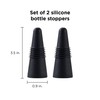 Rabbit Wine Stopper, 3.5x0.9, Black