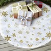 120 cm Christmas Tree Skirt, Christmas Tree Blanket White Gold